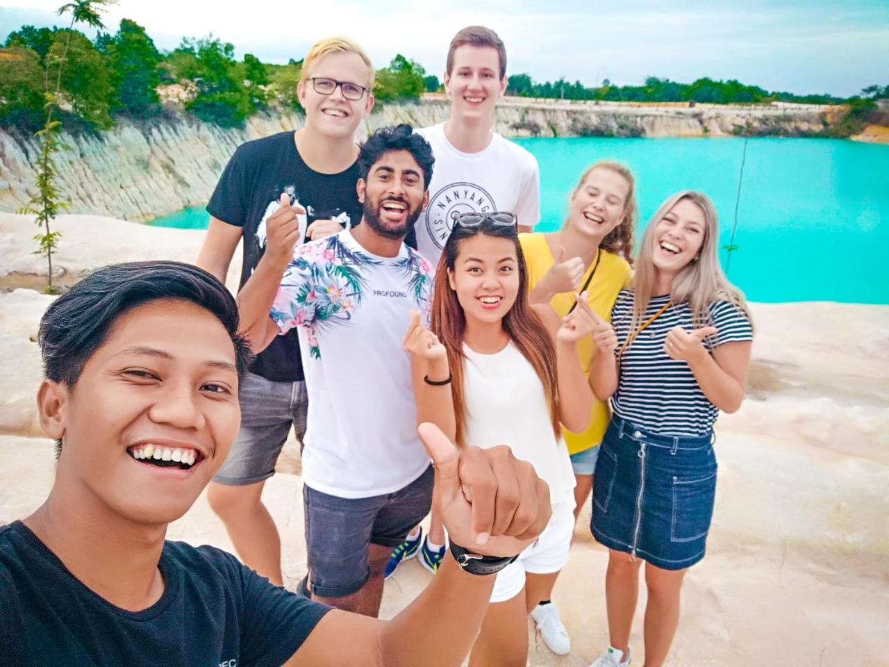 بيت شباب Beanbag Bintan Backpacker Kangkakawal المظهر الخارجي الصورة